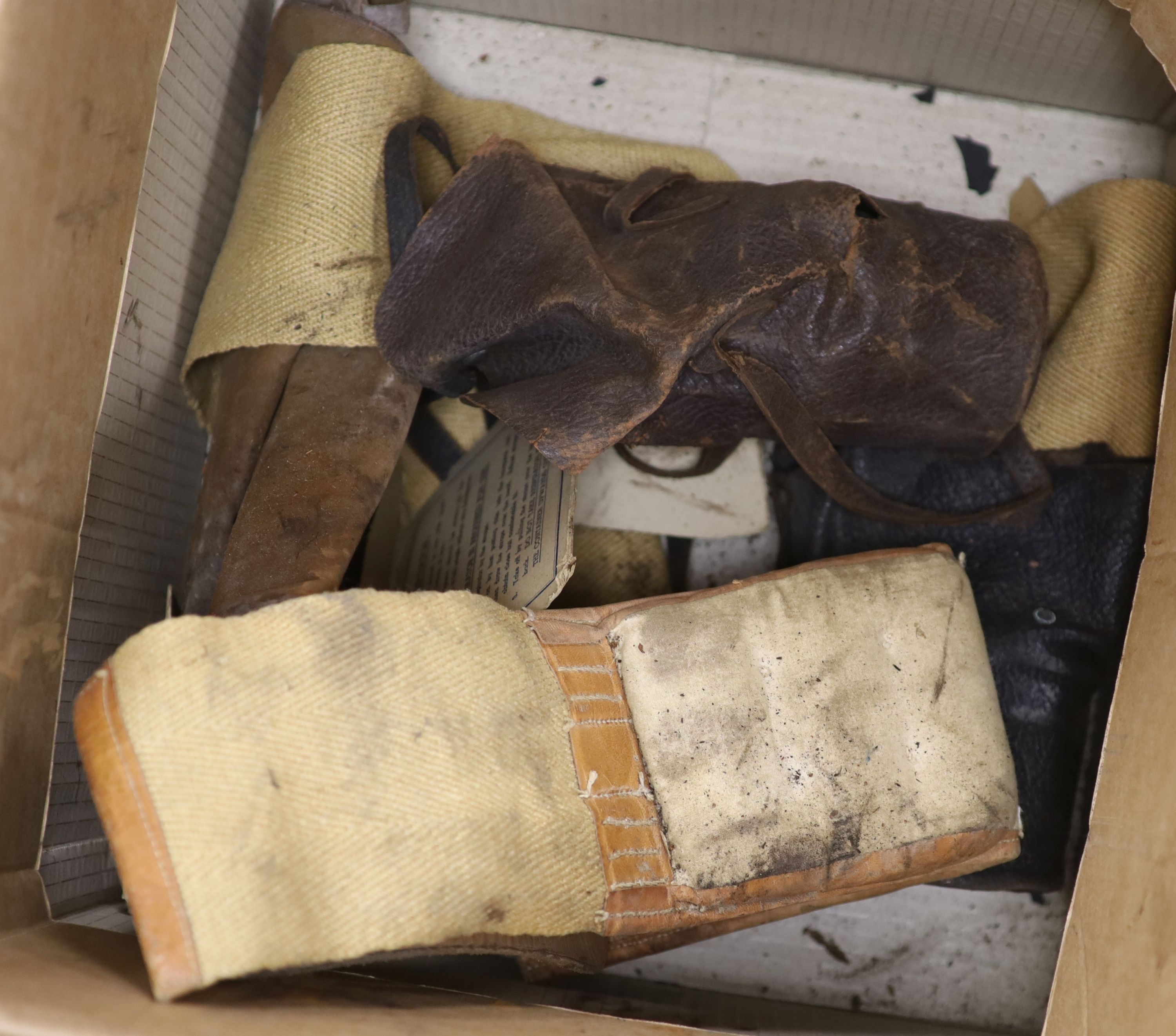 Two WWII air wardens helmets, and other WWII ephemera